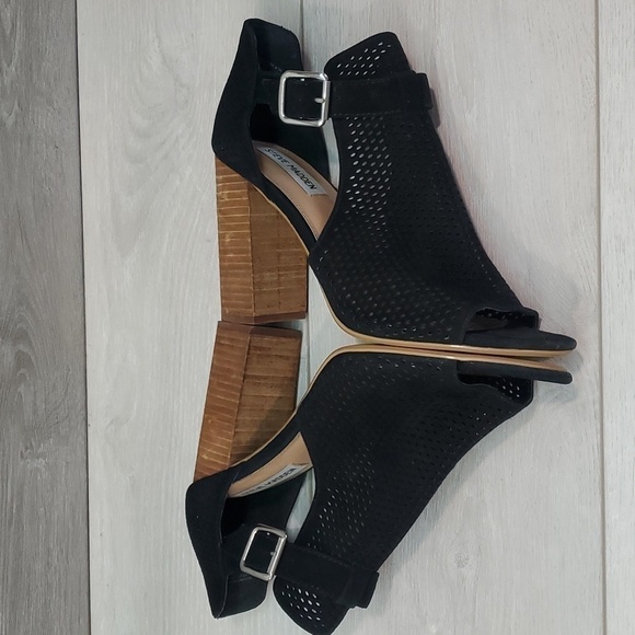 Steve Madden Women Shauna Ankle Suede Open Toe pump sandals shoes sz 9.5M - Picture 10 of 12